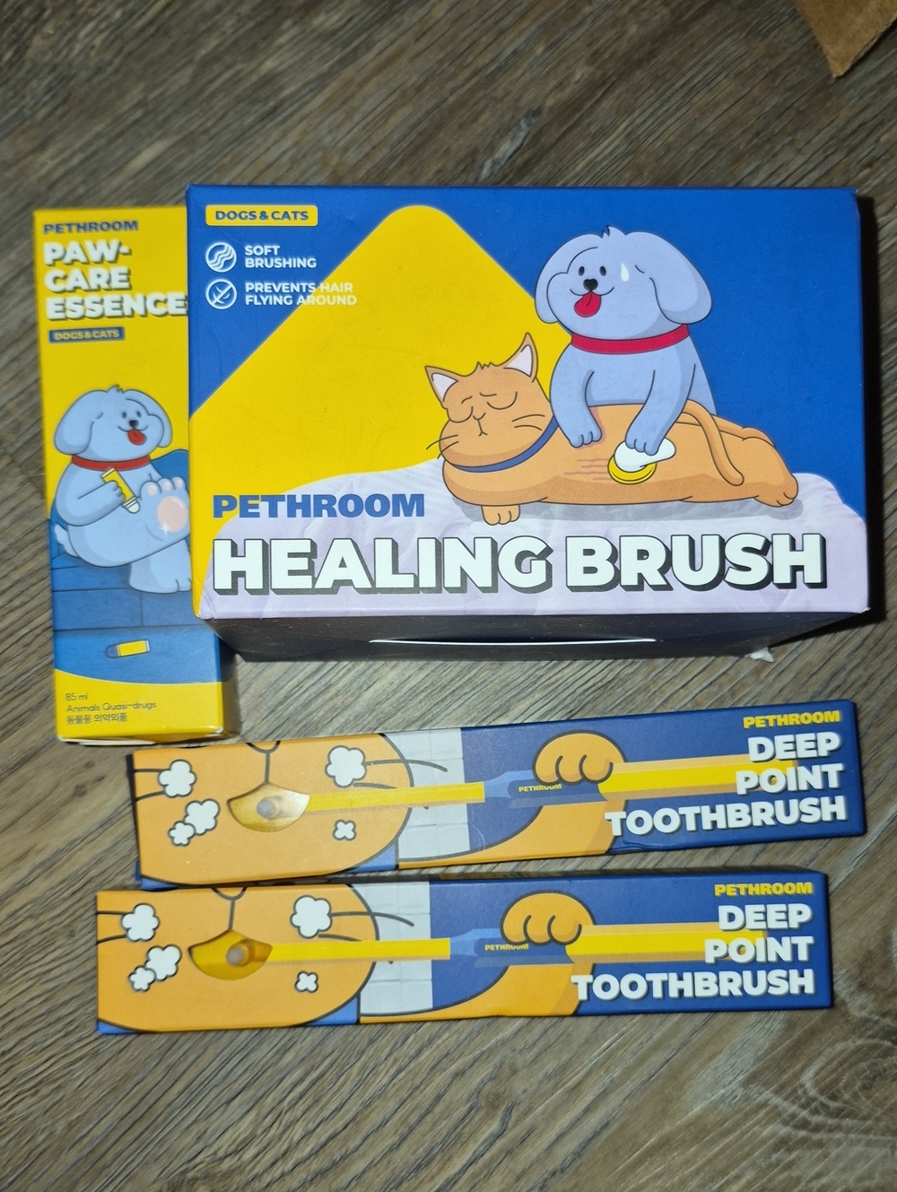 Petthroom Grooming Bundle - Blue and Yellow Pet Grooming Brush Nwt